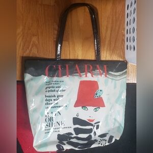 EUC RARE kate spade Charm Rain or Shine Bon Shopper Tote Bag